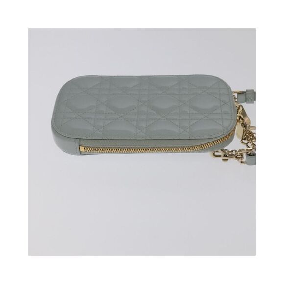 Pre Loved Dior Lady Women Blue Shoulder Bags - Picture 4 of 8